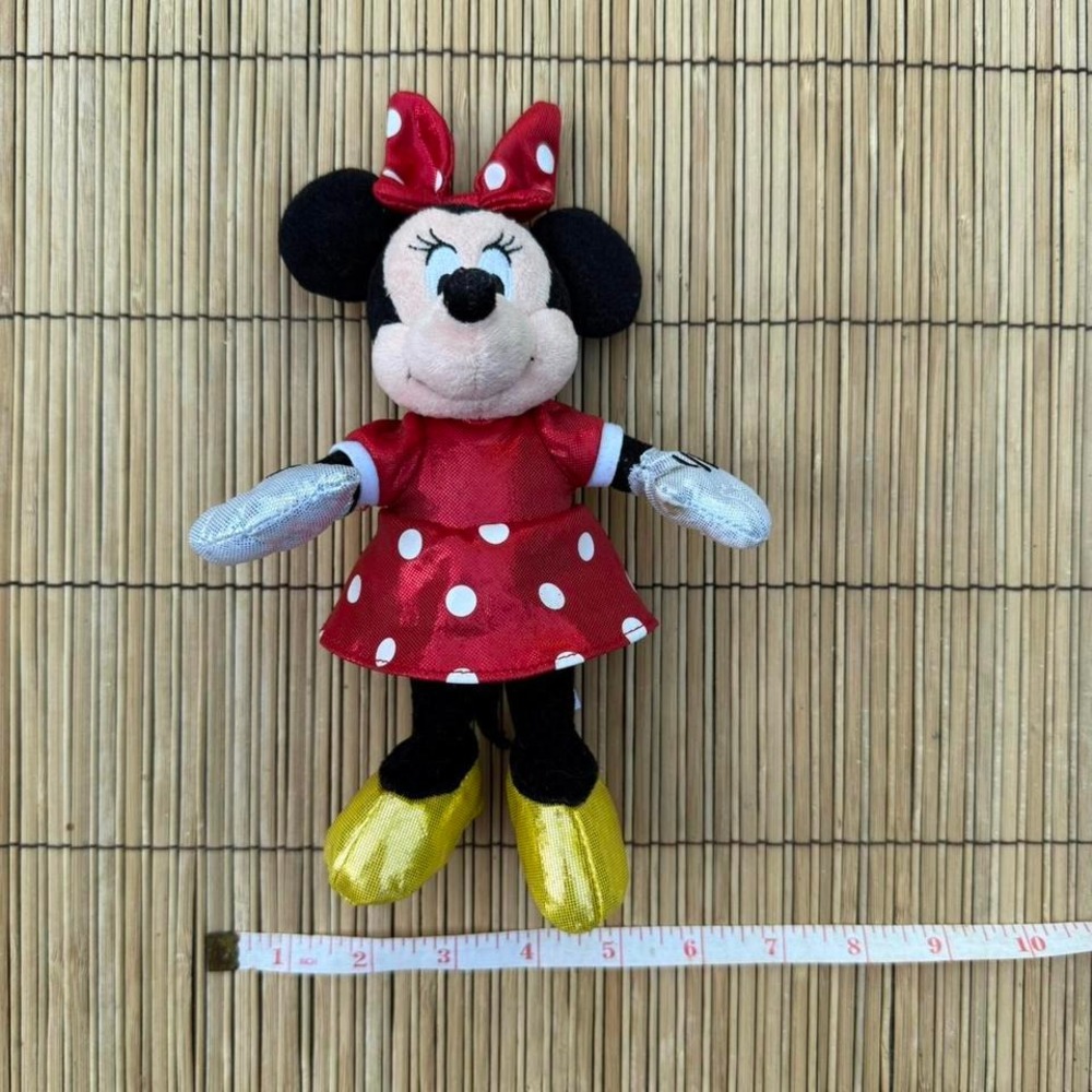 Ty Beanie Babies Sparkle Minnie Mouse Red Dress Plush 10" Disney - Picture 4 of 8